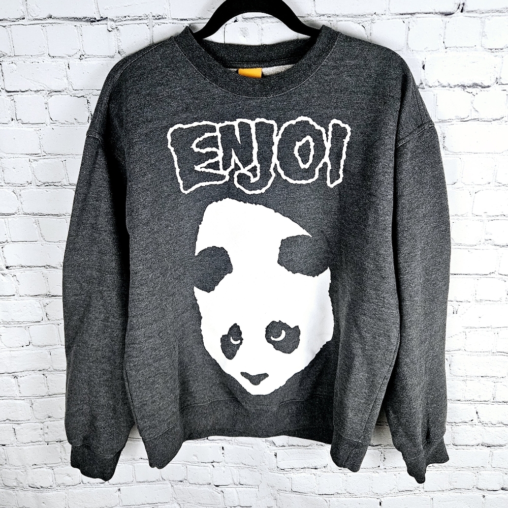 ENJOI | panda graphic skateboard crewneck sweatshirt